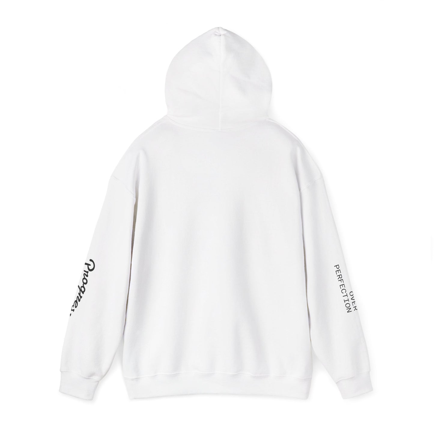 Progress Over Perfection hoodie | Motivational Hoodie, Sleeve Script Design