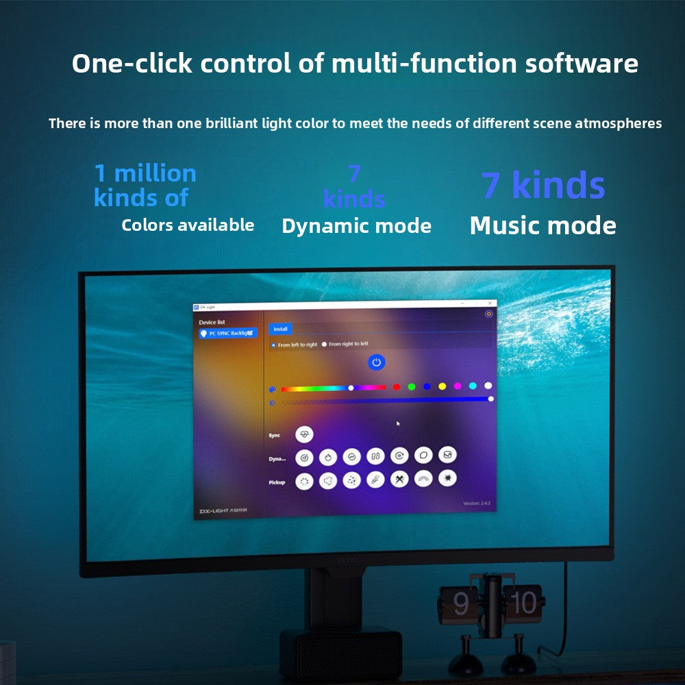 USB RGB Ambient LED Light Strip with Screen Sync