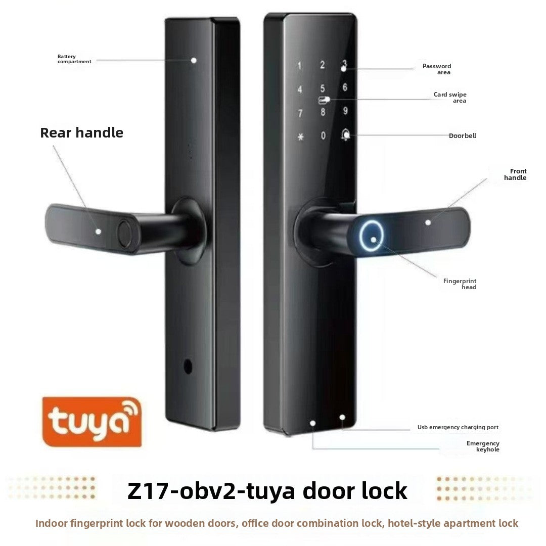 Smart Fingerprint Door Lock with Bluetooth Wi-Fi Access